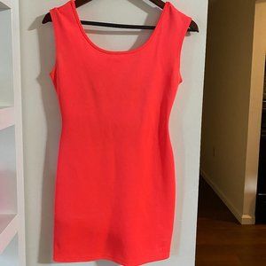 Neon Dress- neon pink/ neon yellow band, size medium